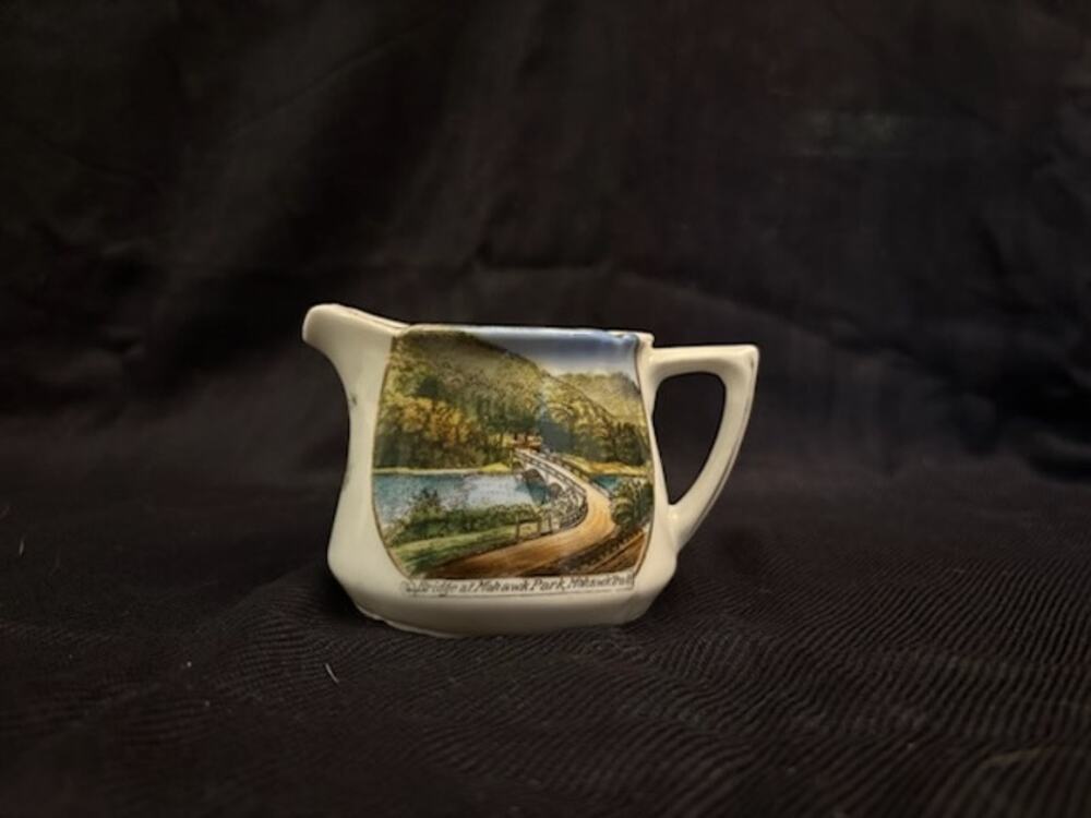 Souvenir Creamer Pitcher Bridge at Mohawk Park Era 1920s-1940s